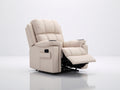 Fauteuil relax - similicuir - 100 x 94 x 108 cm - beige - style moderne